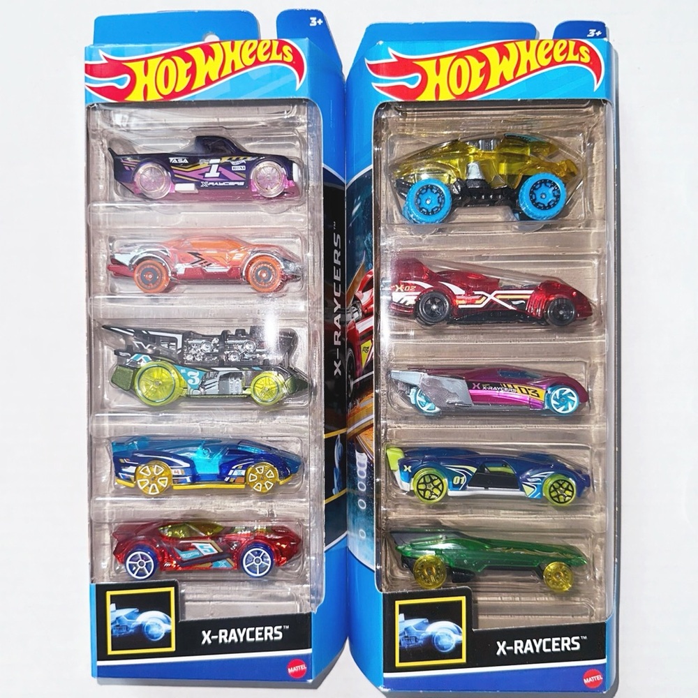 2 New 5 Packs Of Hot Wheels X-raycers Speciality Cars